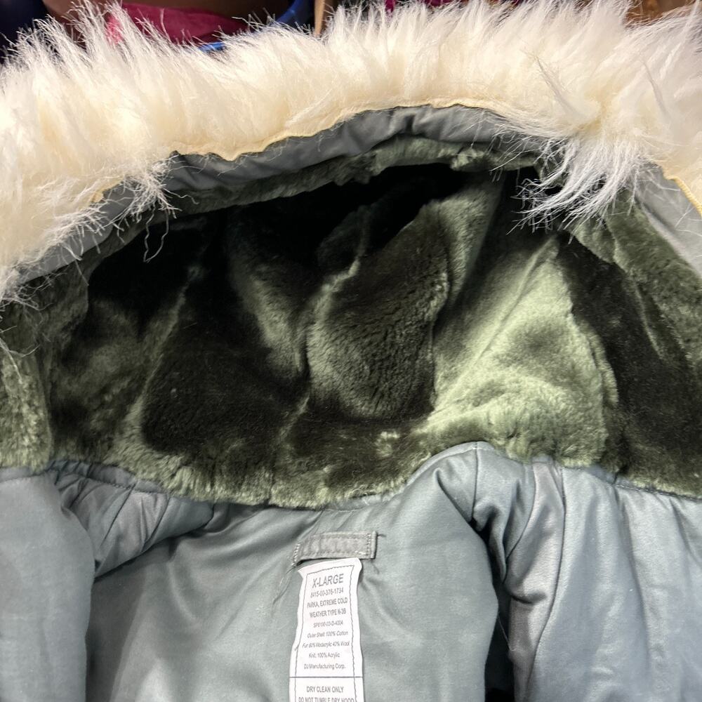 US Military N-3B Extreme Cold Weather Parka Jacket Snorkel Menโs Size X-Large - Picture 6 of 9